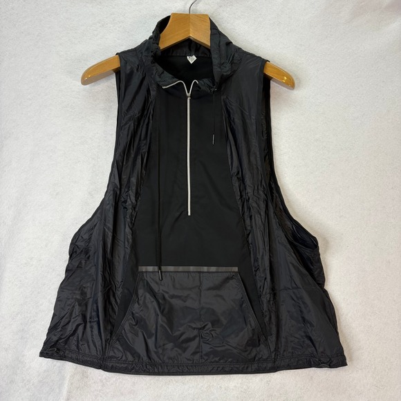 Under Armour Vest Womens XL Black Half Zip Sleeveless Pullover Running Top - Picture 1 of 7